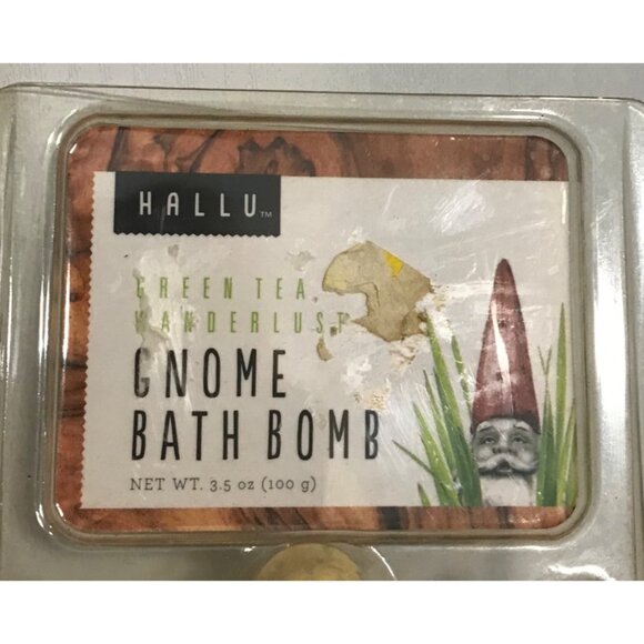 Hallu Green Tea Wanderlust Gnome Bath Bomb 3.5 Oz Relaxing Spa Experience - Picture 2 of 5
